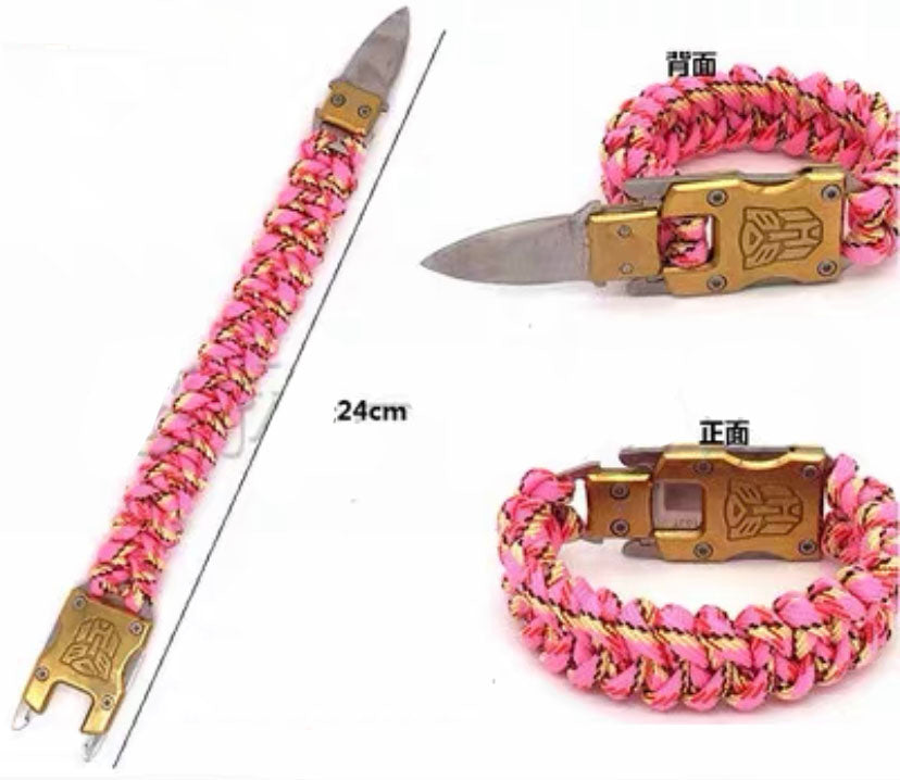 Outdoor Self-Help Self-Defense Hidden Bracelet Knife Transformers Pattern
