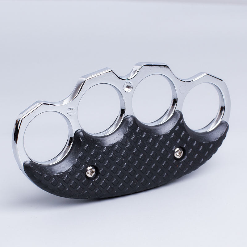 丨Self-defense self-defense iron fist four-finger hand buckle zinc alloy finger tiger belt patch fighting hidden weapon fight car window breaker