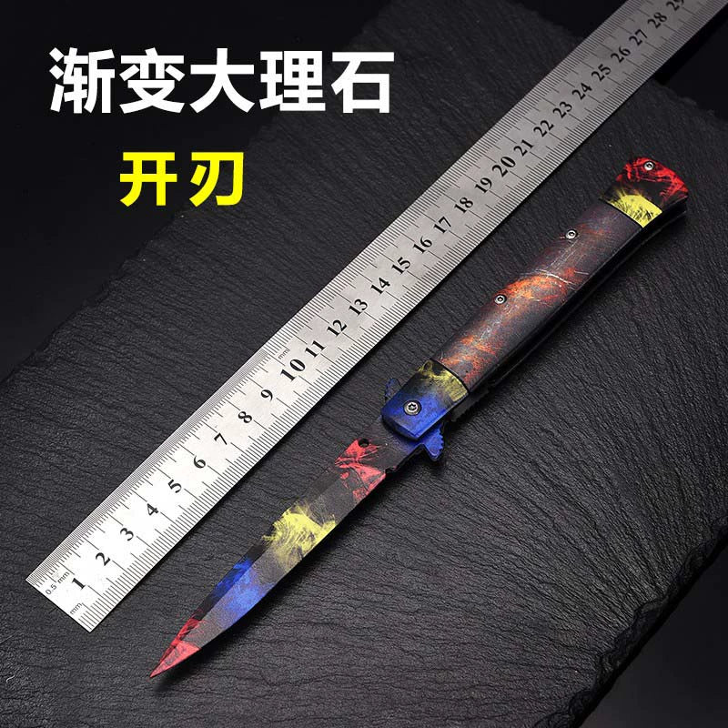 CSGO peripheral dagger weapon model entity folding uncut stainless steel game hand toy skeleton knife