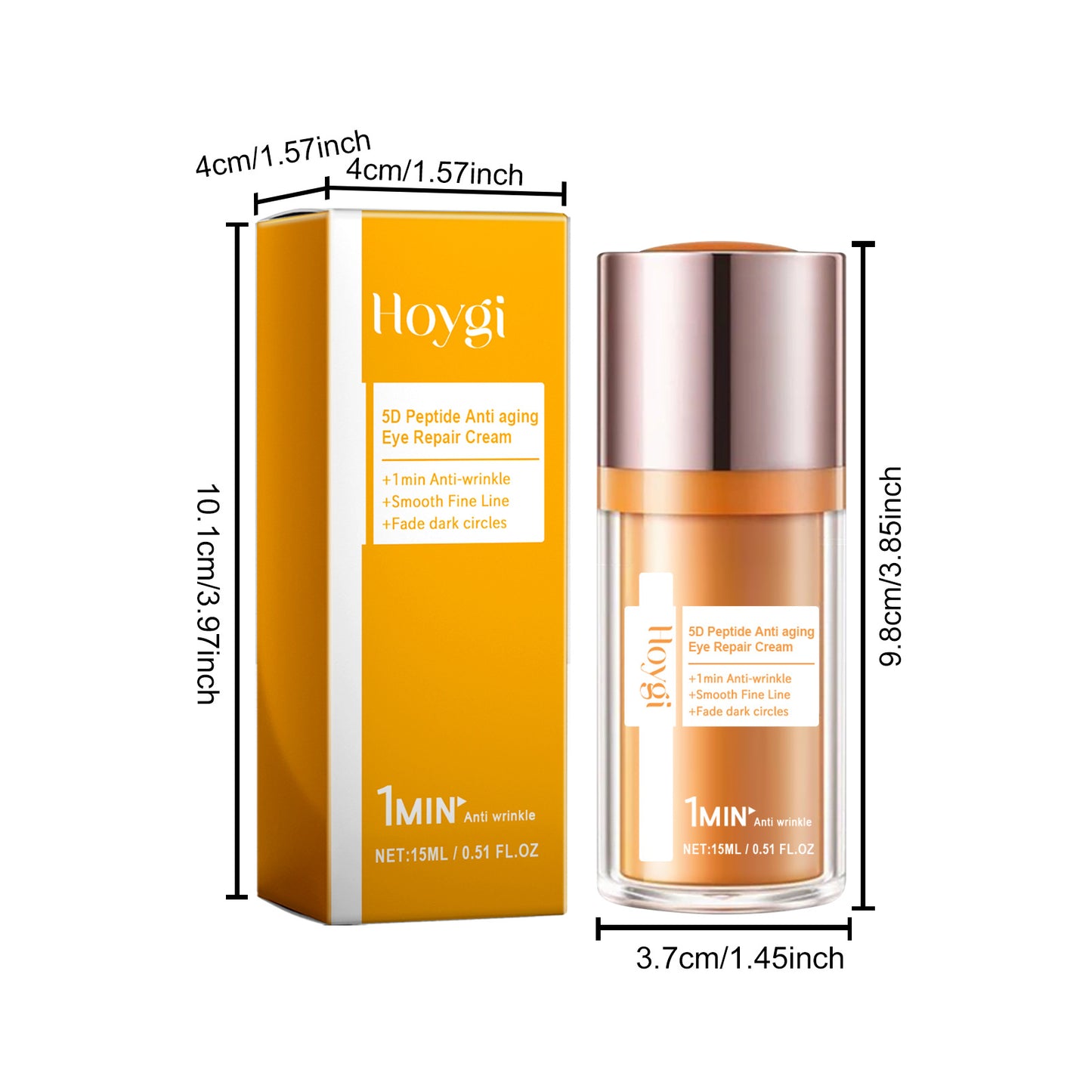 HOYGI 5D Peptide Eye Treatment Cream Smooth skin moisturizing eye cream, skin cream applied to the skin around the eyes