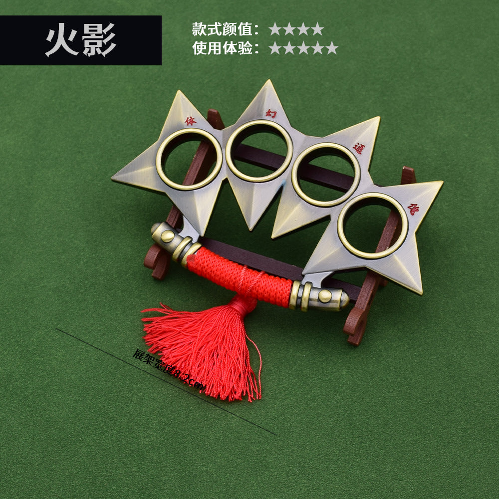 Anime peripherals metal fist stab small arms naruto fist gloves batman alloy crafts boxing knife self-defense tools