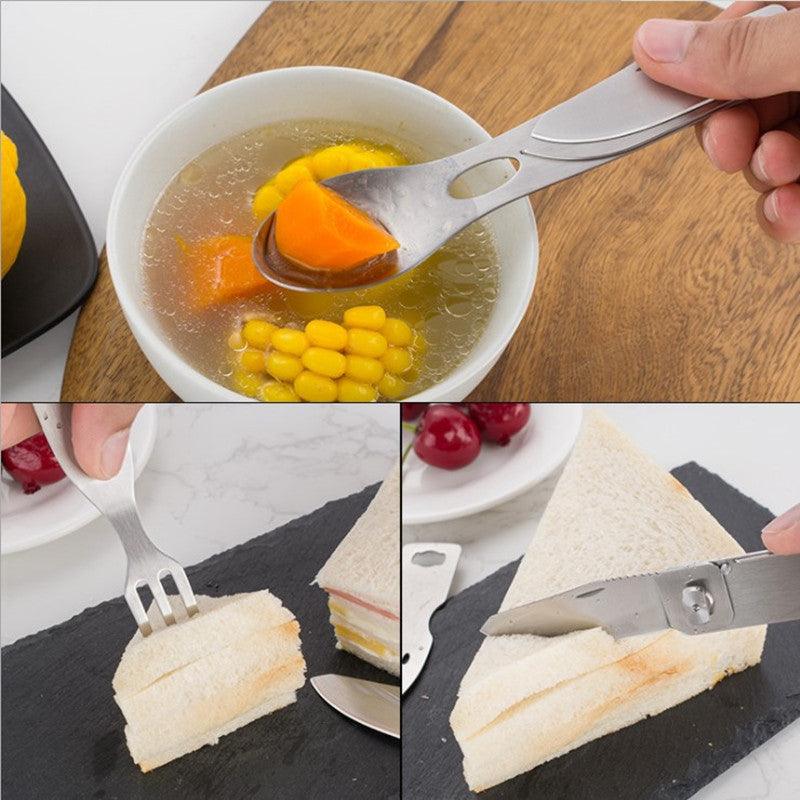 Outdoor Camping Mealtime Multitool Knife Spoon Fork 3 in 1 - BFF-GIFTS