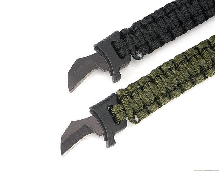 5 in 1 Multi Bracelet Whistle Spark Maker Compass Rope Knife Bracelet - BFF-GIFTS