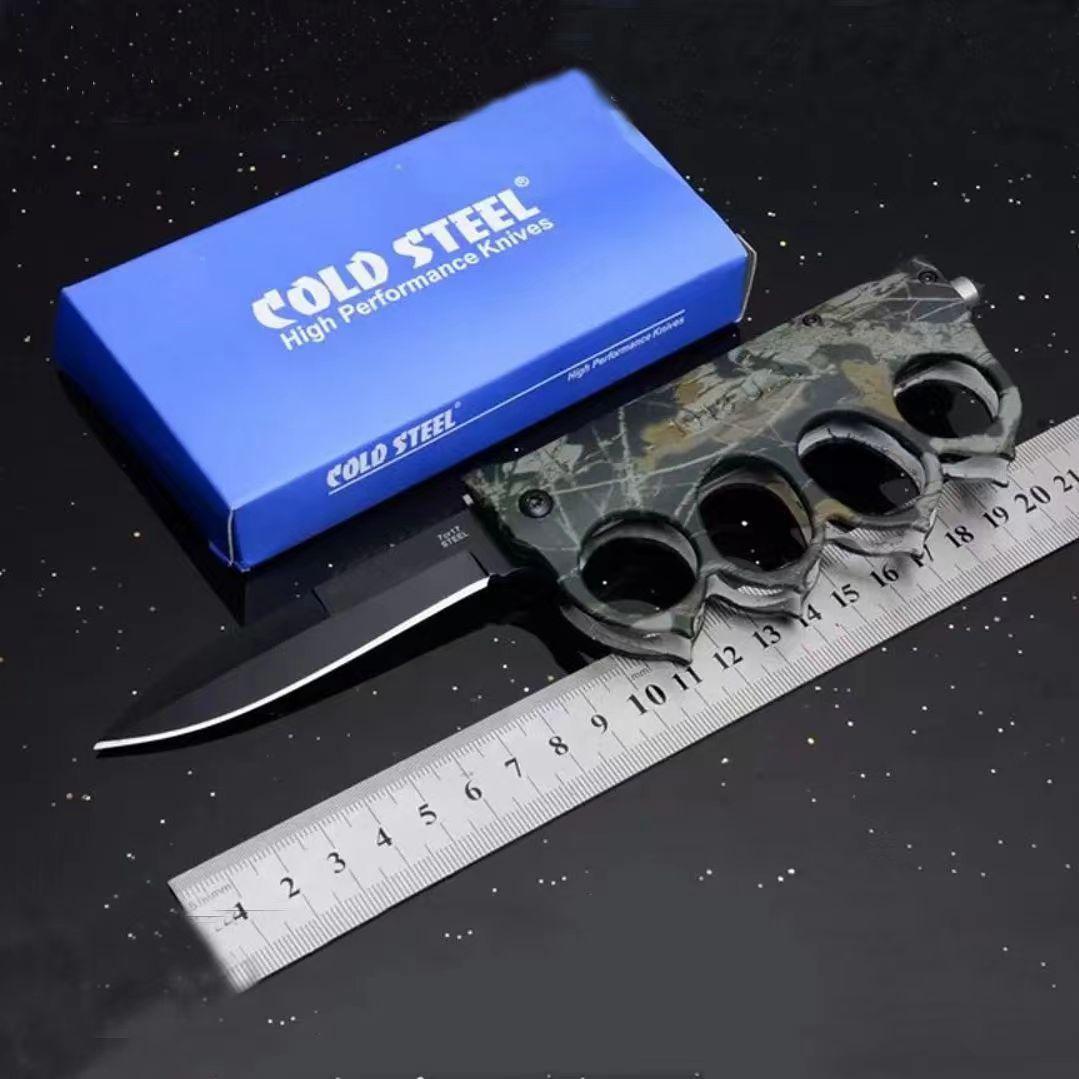 Gold Knuckles Folding Knife Self-defense Knife - BFF-GIFTS