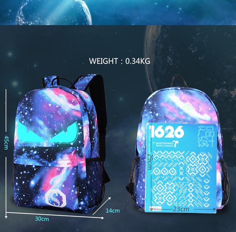Cool Luminous Anti-theft with USB Charging School Bag