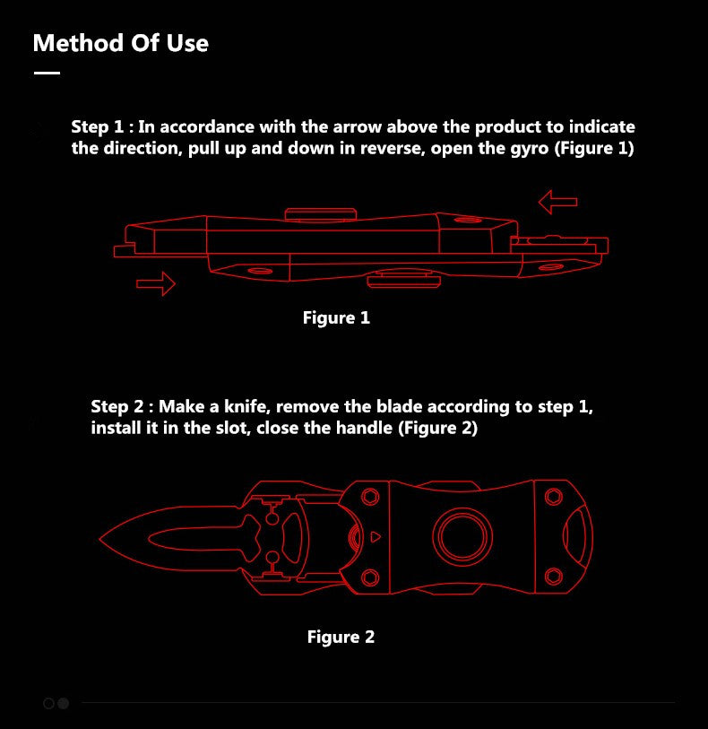 New Fidget Spinner EDC Mini Self-Defense Knife - BFF-GIFTS