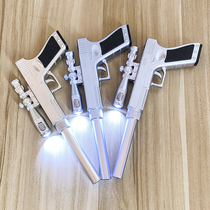 Cartoon with Flashlight with LED Light-emitting Sniper Pistol Neutral Pen