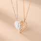 Valentine's Day Gift: "Embracing Angel Wings" Matching Couple Necklaces – Magnetic Heart-Shaped Alloy Pendant Necklaces