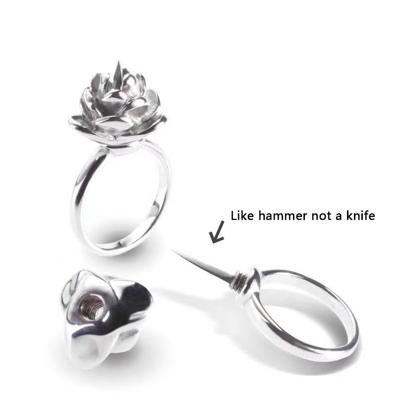 Anti Rotation Ring Anti-rape Rotation Roses Self-defense Protection Ring for Women – BFFGifts