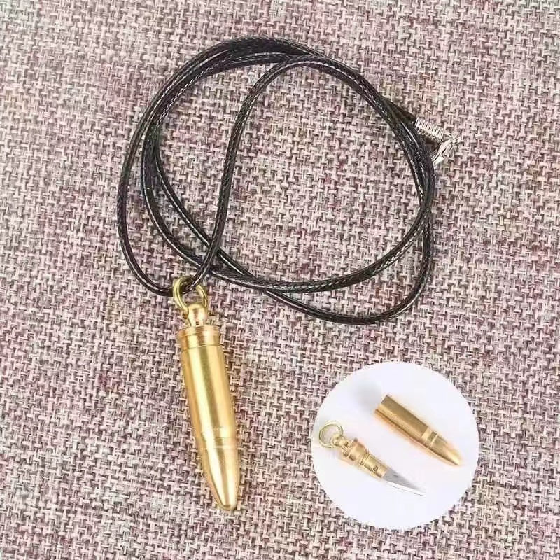 Bullet Hidden Knife Earring Key Chain Necklace Open Package Multi-func ...