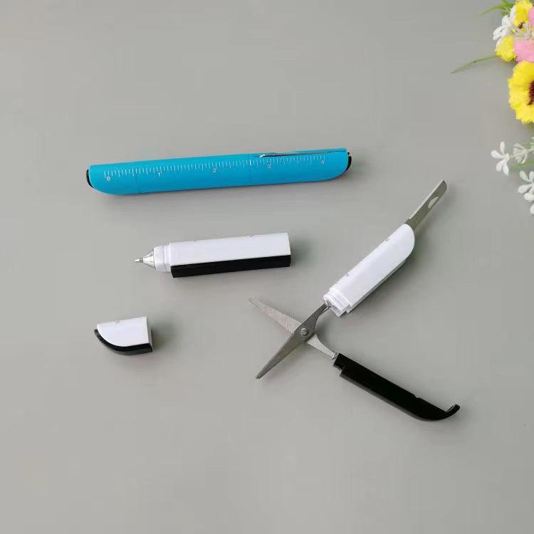 Scissor utility knife Pen Ruler 4 in 1 For School For Self Defense ...