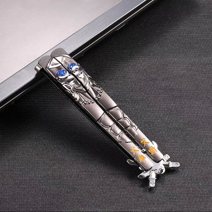 丨Butterfly knife fling knife, Captain America/Spider-Man/Superman/Batman/Wolverine/Naruto butterfly knife, toy model cannot be sharpened