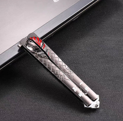丨Butterfly knife fling knife, Captain America/Spider-Man/Superman/Batman/Wolverine/Naruto butterfly knife, toy model cannot be sharpened