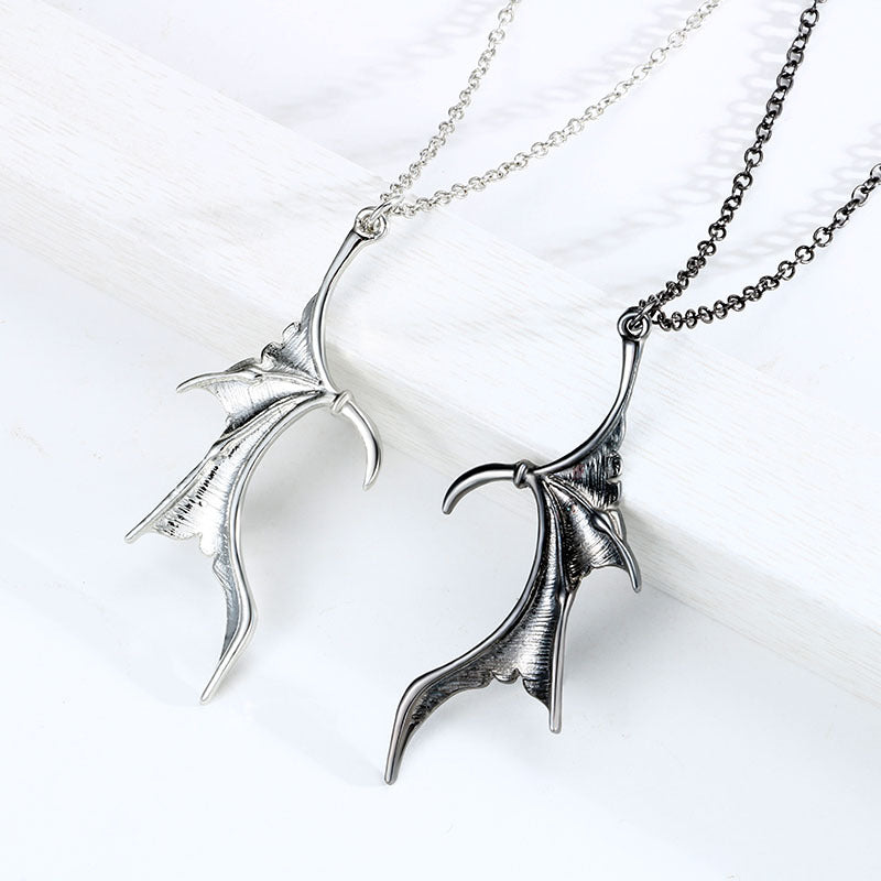 Drogan 2Pcs/set Matching Drogan Wings Magnetic Necklaces for Couples BFFs ...