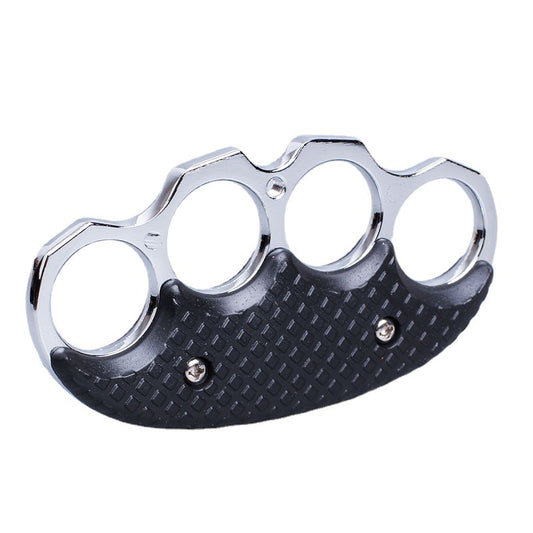 丨Self-defense self-defense iron fist four-finger hand buckle zinc alloy finger tiger belt patch fighting hidden weapon fight car window breaker
