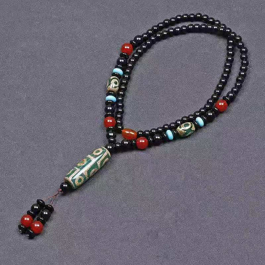 Day Beads Necklace Nine eyes Day Beads agate necklace