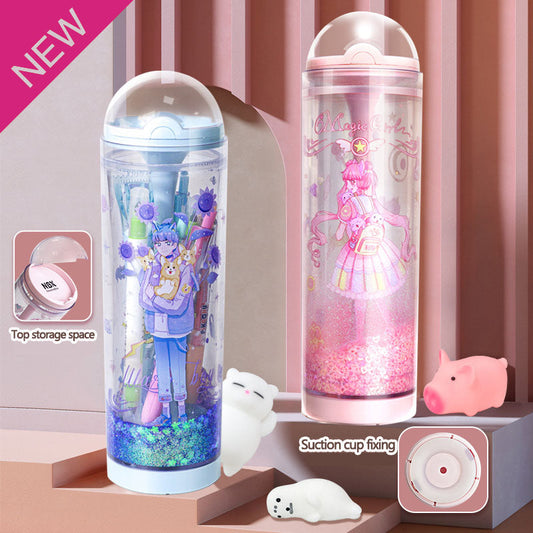 360° Full Screen Quicksand Bouncing Pencil Case