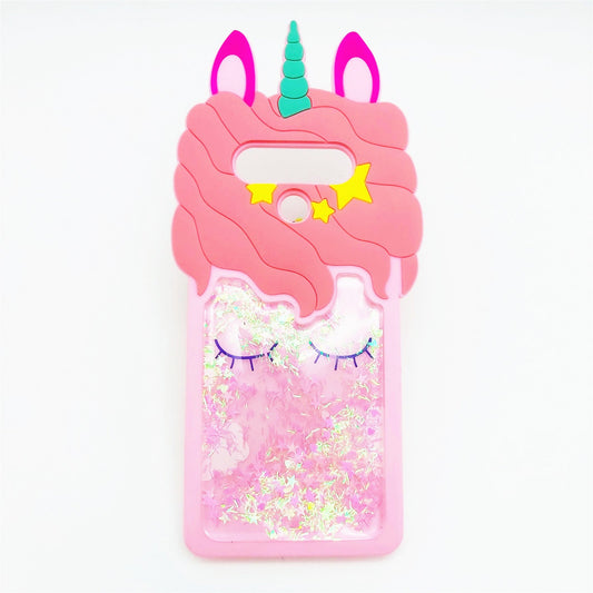 3D Unicorn Cute Quicksand Flowing Case For LG Stylo 6 - BFF-GIFTS