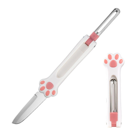 Skin-peeler Fruit Knife 2 in 1 Cute Paw Knife