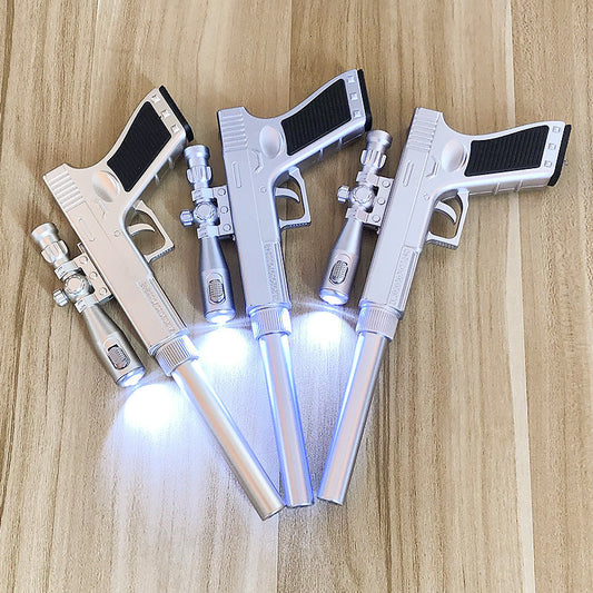 Cartoon with Flashlight with LED Light-emitting Sniper Pistol Neutral Pen