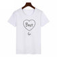 Women Cute Best Friend Matching Letter T-Shirt BFF T Shirt Women Lovers Tee Shirt My Best Friend Printing Tshirt Femme Clothes